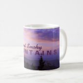 Rosa Sonnenaufgang - Great Smoky Mountains Kaffeetasse (VorderseiteRechts)