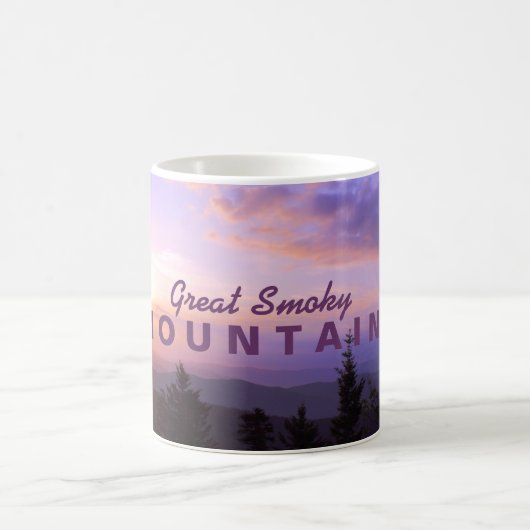 Rosa Sonnenaufgang - Great Smoky Mountains Kaffeetasse (Mittel)