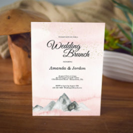 Rosa Sonnenaufgang Hochzeitsfeier Einladung