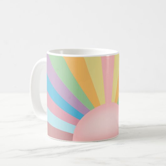 Rosa Sonnenaufgang Kaffeetasse (Vorderseite Links)