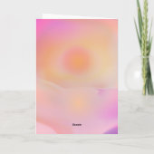 Rosa Sonnenaufgang strahlende Ästhetik strahlende  Dankeskarte (Rückseite)