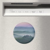 Rosa Sonnenaufgang über dem runden Magneten der To Magnet (In Situ (Geschirrspüler))