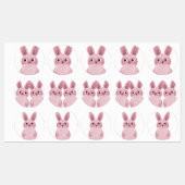 Rosa Sonnenblase mit Brille Etiketten (Blatt)