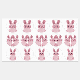 Rosa Sonnenblase mit Brille Etiketten