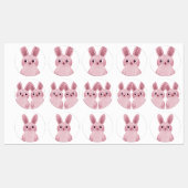 Rosa Sonnenblase mit Brille Etiketten (Blatt)