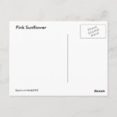 Rosa Sonnenblume 51 ~ Postkarte (Rückseite)