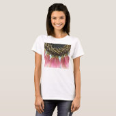 Rosa Sonnenblume Ladys T Shirt (Vorne ganz)
