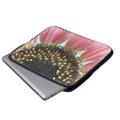 Rosa Sonnenblume Laptop-Tasche Laptopschutzhülle (Vorne Knopf)