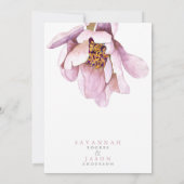 Rosa Sonnenblume Minimalistisch | Einladung zur Ho (Rückseite)