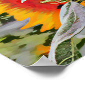 Rosa Sonnenblume Poster (Ecke)