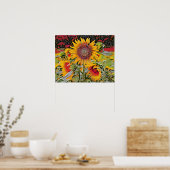 Rosa Sonnenblume Poster (Küche)