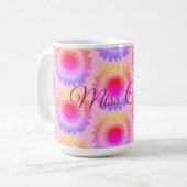 Rosa Sonnenblume Tasse (Vorderseite Links)