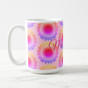 Rosa Sonnenblume Tasse