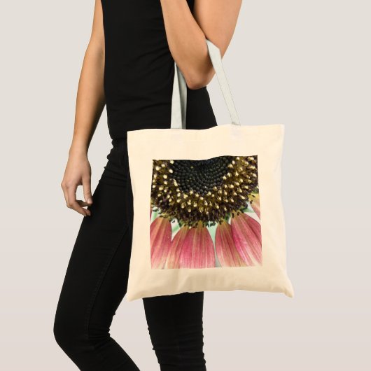 Rosa Sonnenblume Tote Tasche (Vorderseite (Produkt))