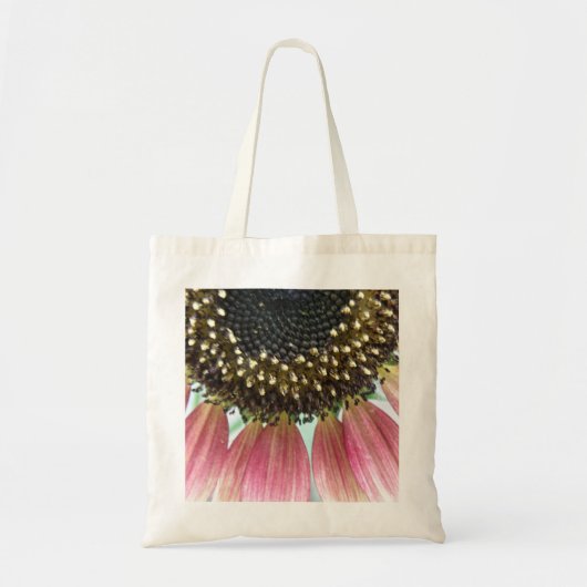 Rosa Sonnenblume Tote Tasche (Vorne)