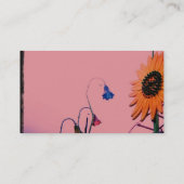 Rosa Sonnenblume-Visitenkarte Visitenkarte (Rückseite)