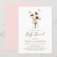Rosa Sonnenblumen im Mason Jar Baby Brunch