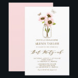 Rosa Sonnenblumen Mason Jar Bat Mitzvah Einladung<br><div class="desc">Laden Sie Familie und Freunde zu Ihrer Veranstaltung mit dieser anpassbaren Fledermaus mitzvah Einladung. Es ist mit rosa Sonnenblumen in einem Glaskeramikglas ausgestattet. Personalisieren Sie diese,  indem Sie Ihre Daten hinzufügen. Die Einladung zur Sonnenblume-Fledermaus mitzvah ist perfekt für jedes Thema oder jede Saison.</div>