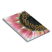 Rosa Sonnenblumen-Notebook Notizblock (Rechte Seite)