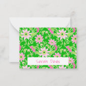 Rosa Sonnenblumen Personalisiert Mitteilungskarte (Vorderseite)