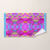 Rosa Sonnenblumen tropische Blätter Moderne Blumen Handtuch (Handtuch)