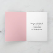 Rosa Sonnenblumenfeld mit Sonnenschein-Beileid Karte (Innenseite)