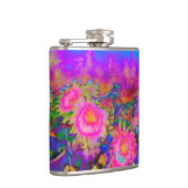 Rosa Sonnenblumenfelder Flachmann (Rechts)