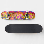 Rosa Sonnenblumenfelder Skateboard (Horizontal)