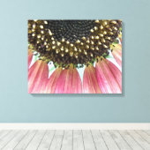 Rosa Sonnenblumenkanvas drucken Leinwanddruck (Insitu (Holzboden))