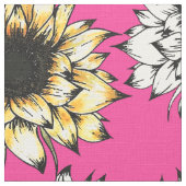 Rosa Sonnenblumenstoffe Stoff (Nahaufnahme)