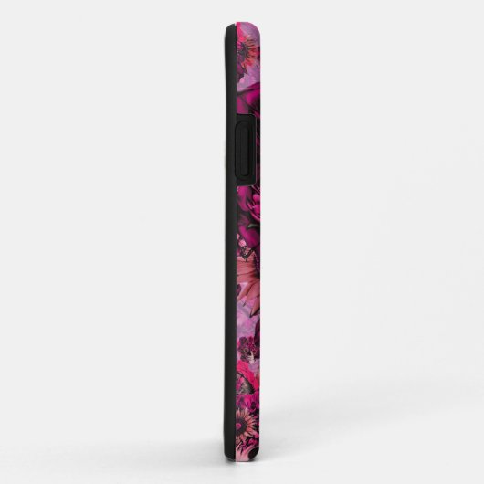 Rosa Sonnenblumeohm-Schädelmuster Case-Mate iPhone Hülle (Hinten/Rechts)