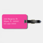 Rosa Sonnenbrille-Gepäckanhänger Gepäckanhänger (Rückseite horizontal)