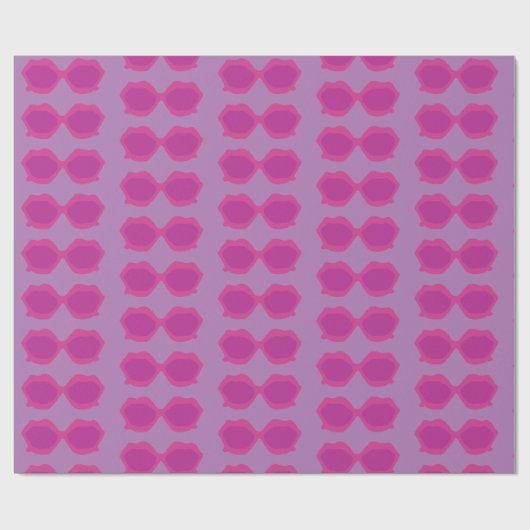 Rosa Sonnenbrille Geschenkpapier (Flach)