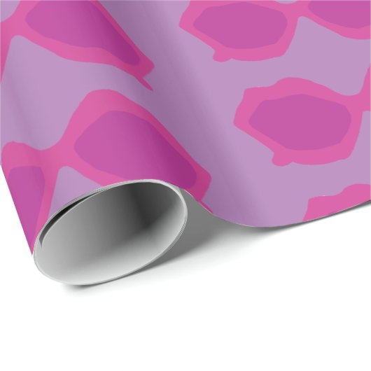 Rosa Sonnenbrille Geschenkpapier (Rolleneckpunkt)