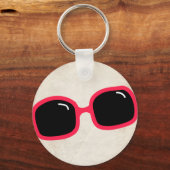 Rosa Sonnenbrille Schlüsselanhänger (Vorderseite)