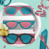 Rosa Sonnenbrille Trio Sommer Geburtstag Pappteller