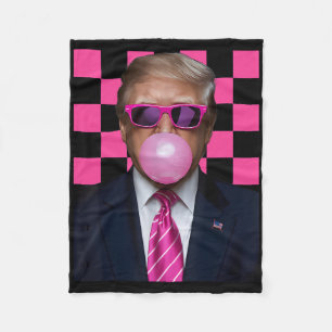 Rosa Sonnenbrille Trump Bubble Gum Shirt Wähle Prä Fleecedecke