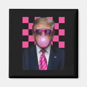 Rosa Sonnenbrille Trump Bubble Gum Shirt Wählen Si Magnet