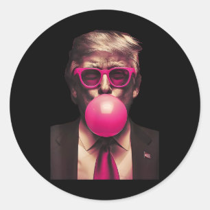 Rosa Sonnenbrille Trump Bubble Gum Shirt Wählen Si Runder Aufkleber