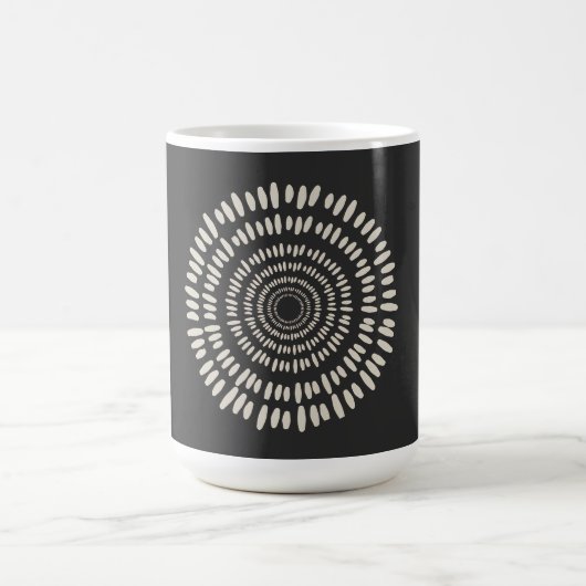 Rosa Sonnenexplosion Abstracte Spirale Kaffeetasse (Mittel)