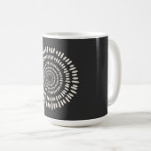 Rosa Sonnenexplosion Abstracte Spirale Kaffeetasse (VorderseiteRechts)