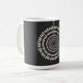 Rosa Sonnenexplosion Abstracte Spirale Kaffeetasse (Vorderseite Links)