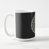 Rosa Sonnenexplosion Abstracte Spirale Kaffeetasse (Links)