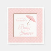 Rosa Sonnenschirm Dusche Serviette (Vorderseite)