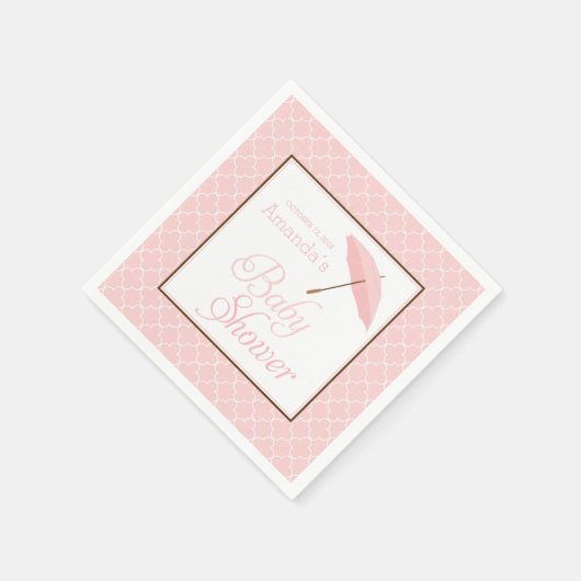 Rosa Sonnenschirm Dusche Serviette (Ecke)