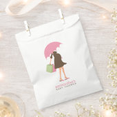 Rosa Sonnenschirm Mama Kinderdusche Geschenktütchen (Ausgeschnitten)