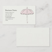 Rosa Sonnenschirm Visitenkarte (Vorne/Hinten)