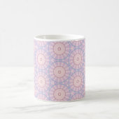 Rosa Sonnenstrahl-Geometrie Kaffeetasse (Mittel)