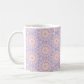 Rosa Sonnenstrahl-Geometrie Kaffeetasse (Links)