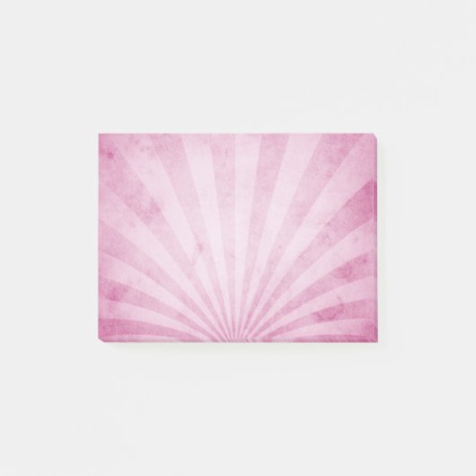 Rosa Sonnenstrahlen Post-it Klebezettel (Vorderseite)